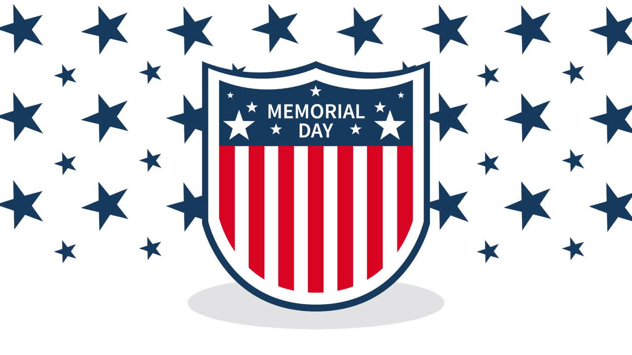 해피 메모리얼 데이 글자 드