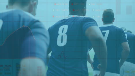 animación de estadísticas sobre jugadores de rugby