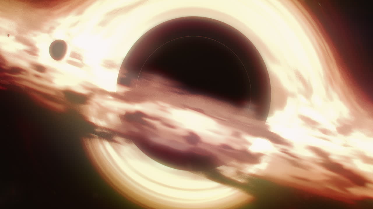 A black hole curves the space around