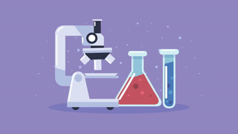 equipo de laboratorio de microscopio y de ensayo de tubos