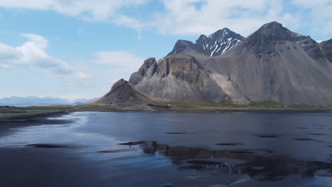 icelandic landscape: majestic mountains and serene waters