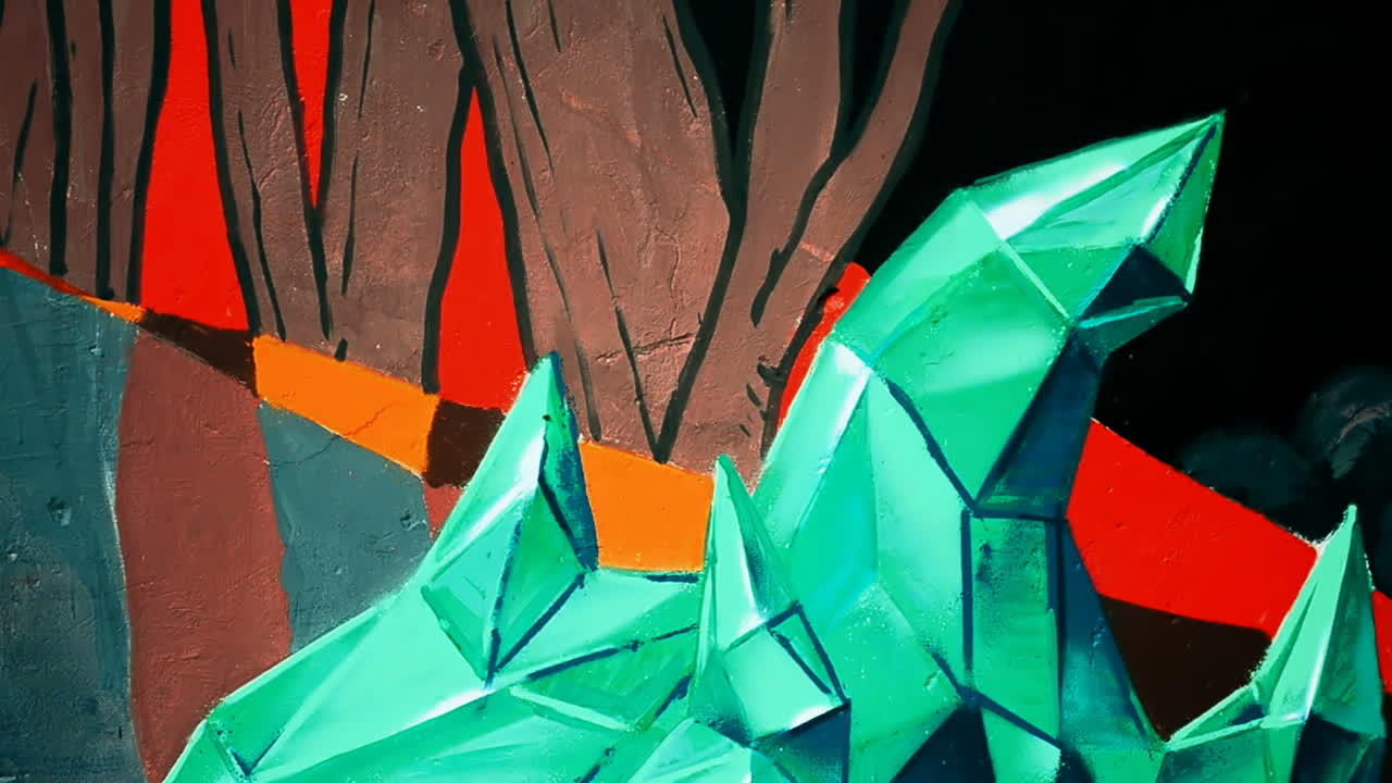 Graffiti op een hek. Abstracte tekening