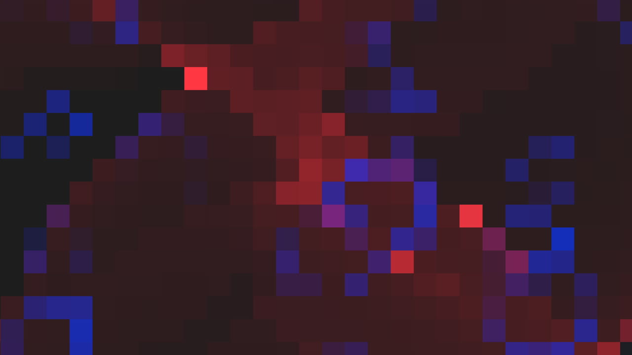 patrón de píxeles azules y rojos con efecto de 8 bits