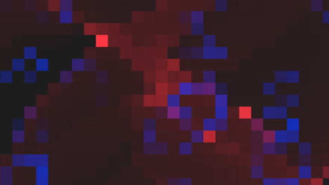 blue and red pixels pattern with 8 bit effect
