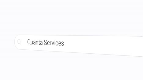 searching quanta services on the search engine