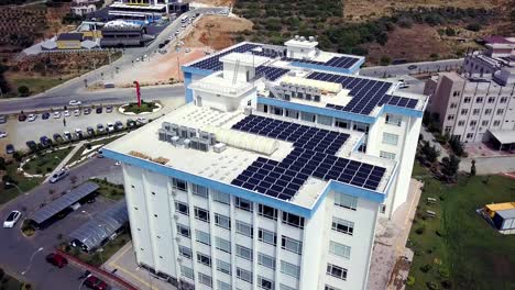 solar panel installation on building rooftop