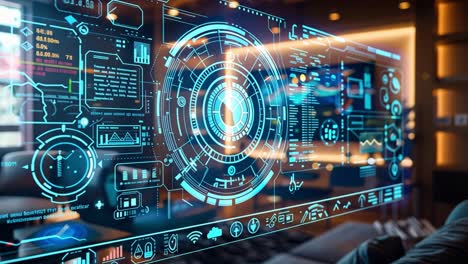 futuristic hud interface display