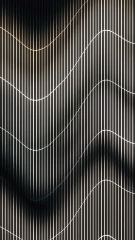 wavy black and white panelled wall