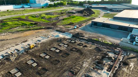 A-view-of-the-cement-foundations-being-laid