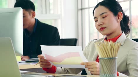 business people working at table in modern office