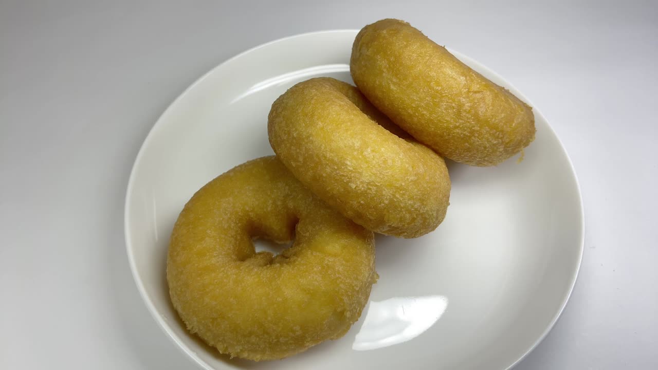 donut pequeño, video en primer plano