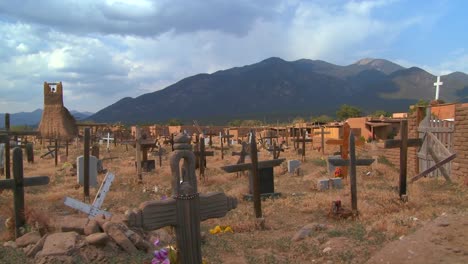 christian graves and crosses in the taos pueblo cemetery 1