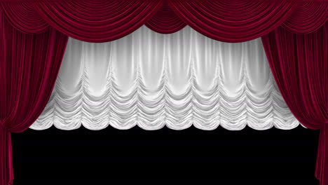 velvet red theater curtains with lift up curtains with alpha channel