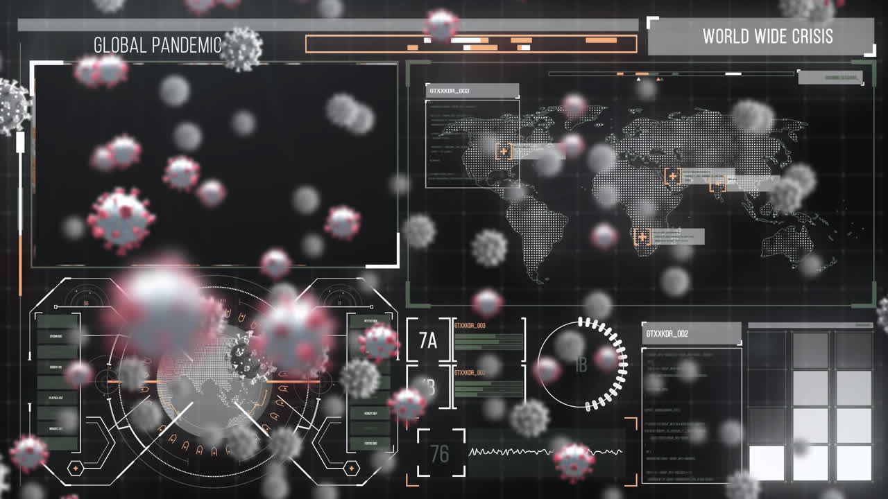 검은 배경에 대한 디지털 인터페이스