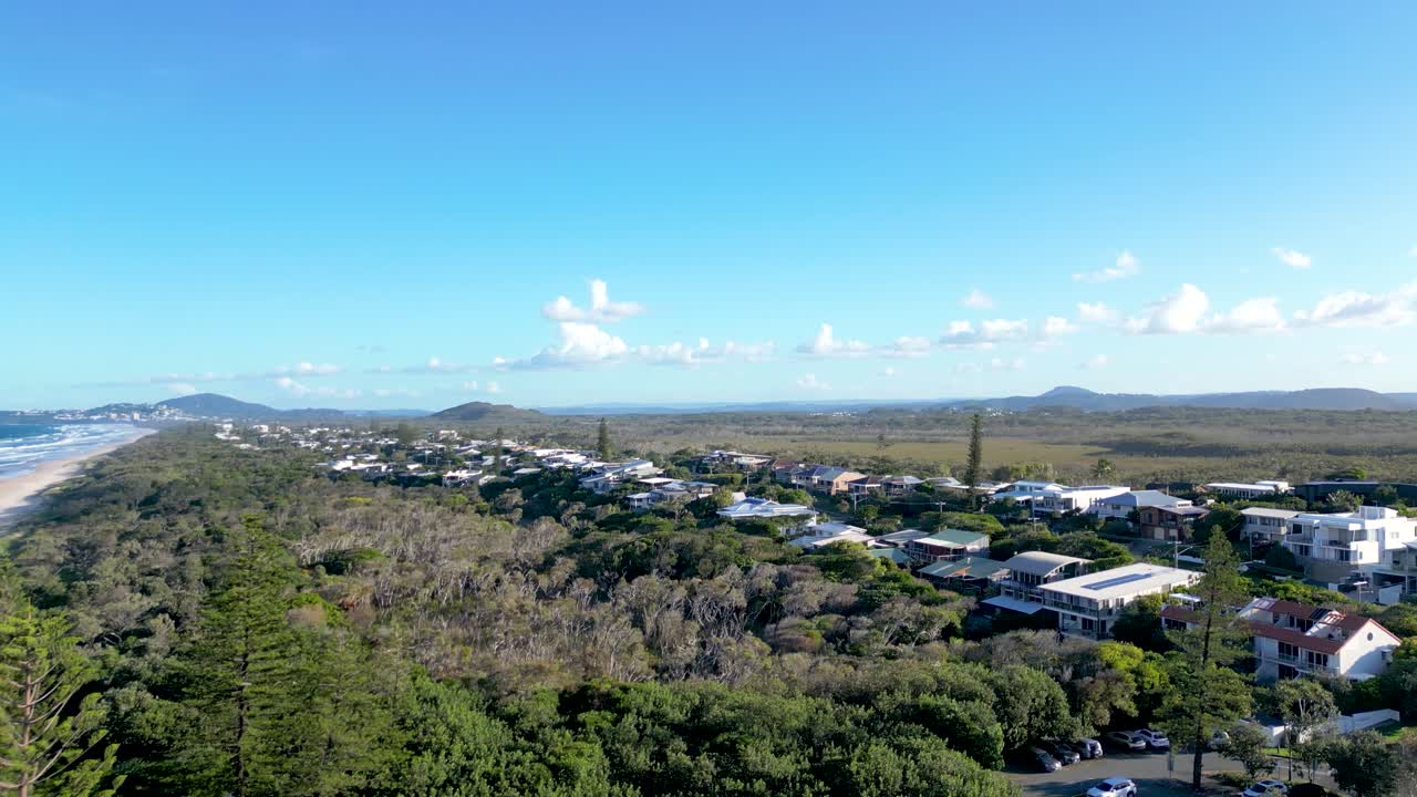 Looking south at Peregian Beach on the Sunshine Coast in Queensland Australia