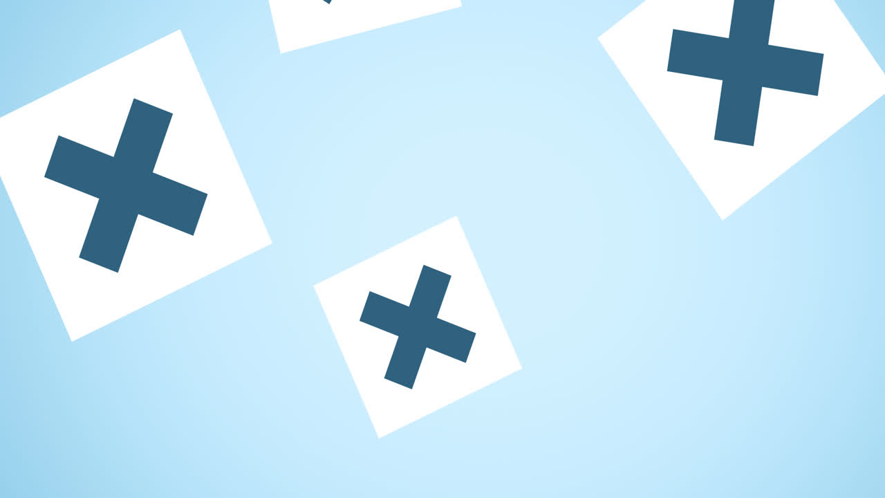 파란 바탕에 검은 십자가의 애니메이션