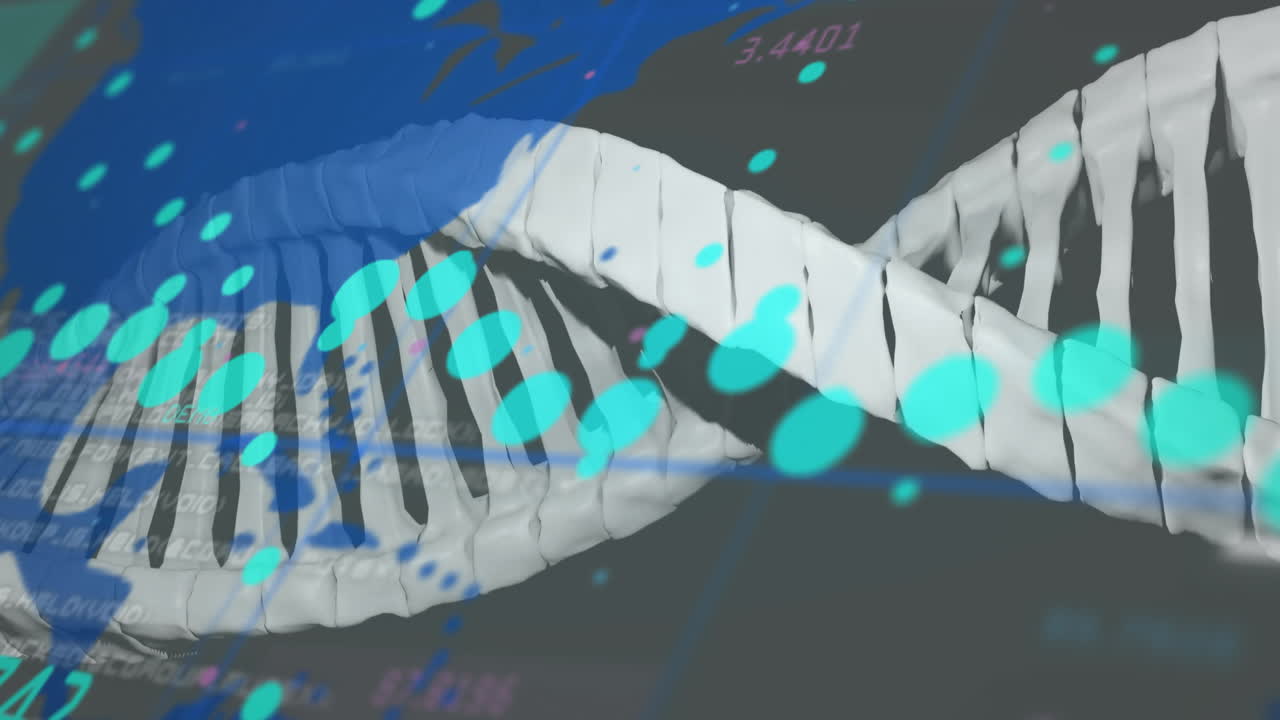 과학적 데이터를 처리, 애니메이션에서 이진 코딩으로 dna 스트랜드