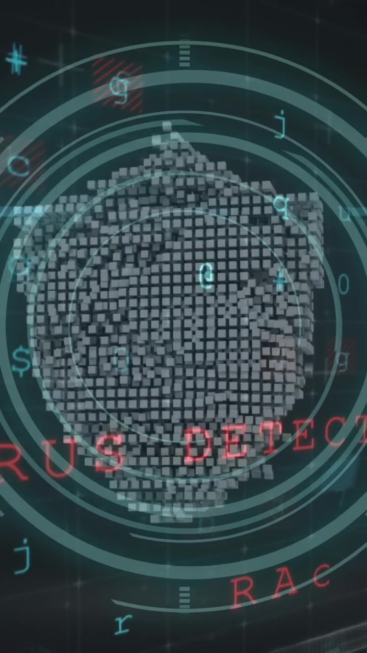 Animación de candado de seguridad e icono de nube contra procesamiento de datos de ciberseguridad