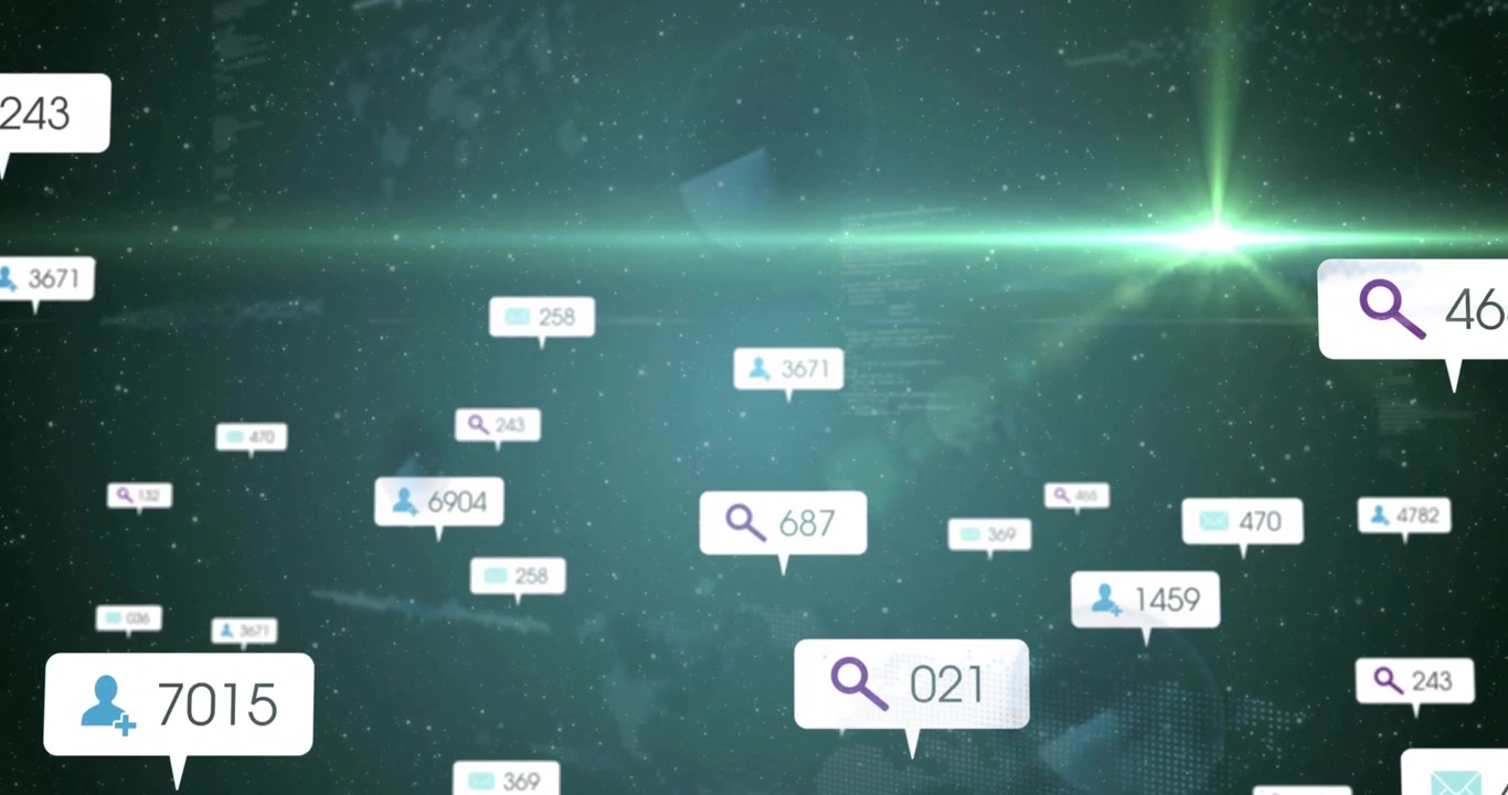 Bolhas métricas aparecendo após atualização em campo verde-azulado, atualizando contagens e flutuando para visualizar dados.