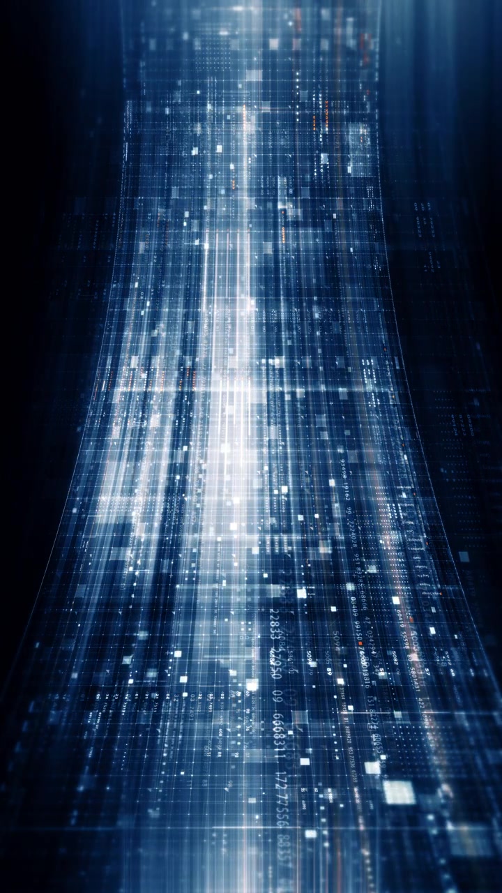 Futuristic vertical screen display matrix, hi-tech digital data telemetry with encrypted numbers, display dynamic background for computer desktop screen display format