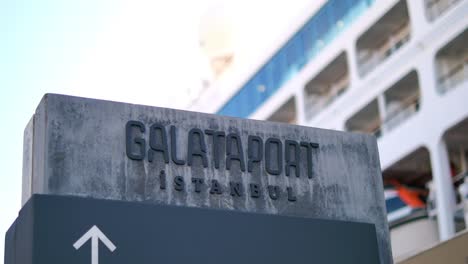 galataport istanbul cruise ship terminal sign