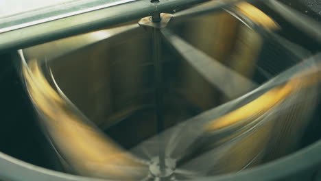 honey extractor in action