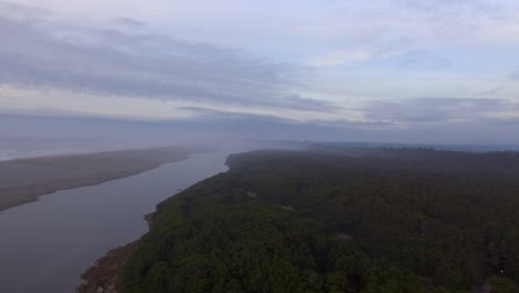 drone aerial video of new river in oregon