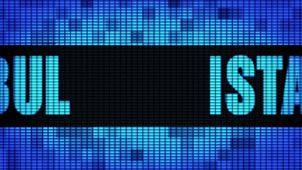 Istanbul on a LED Screen