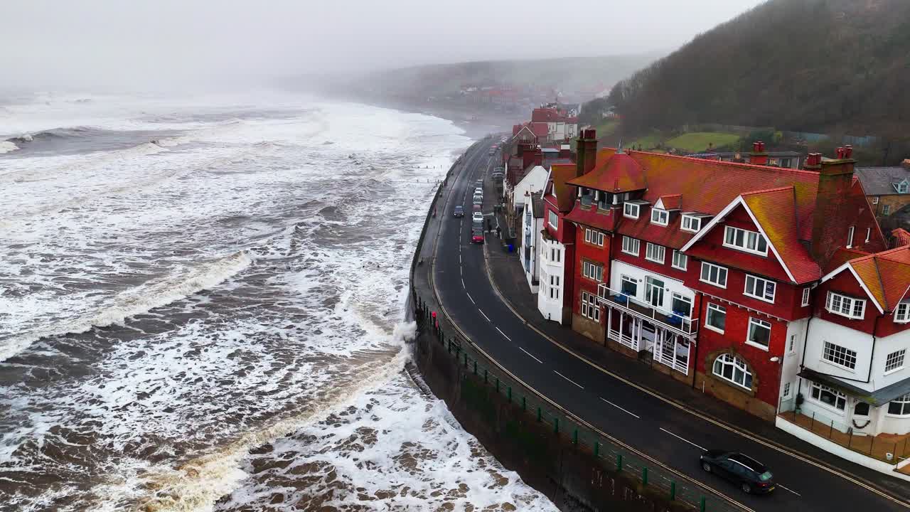 Stormfull vinterscene.