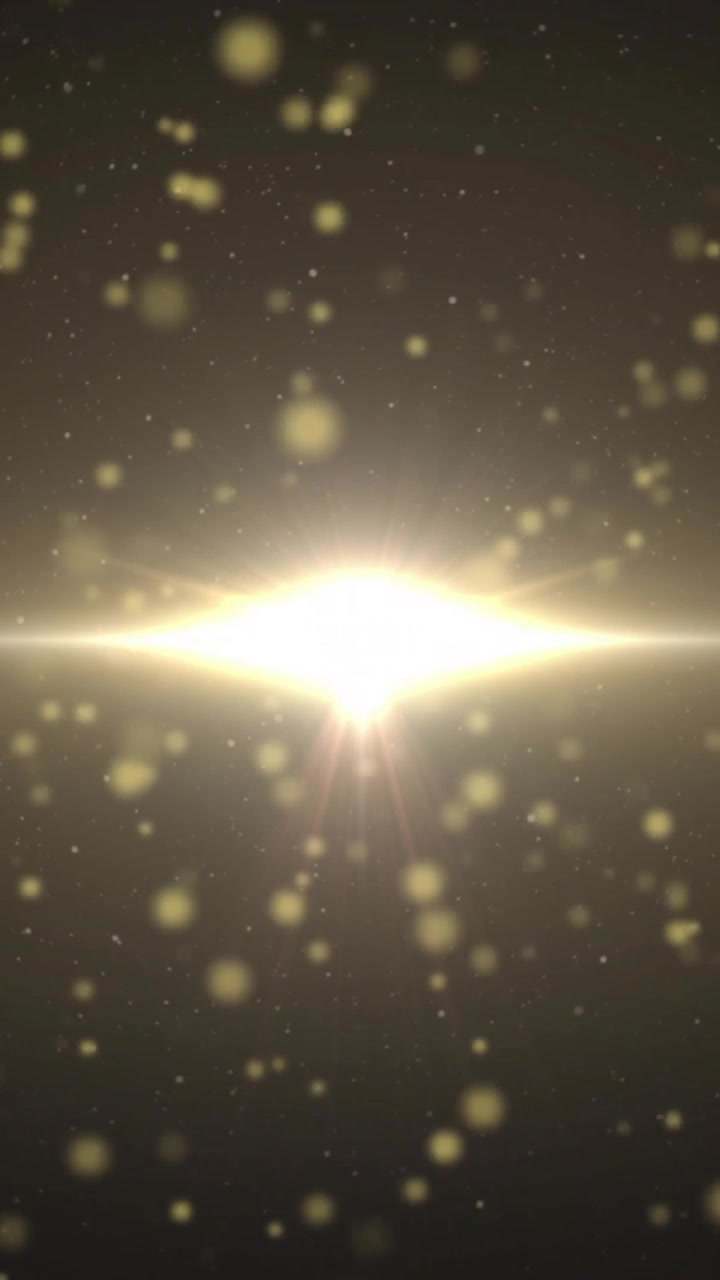 Animación de manchas amarillas y estelas de luz sobre fondo negro