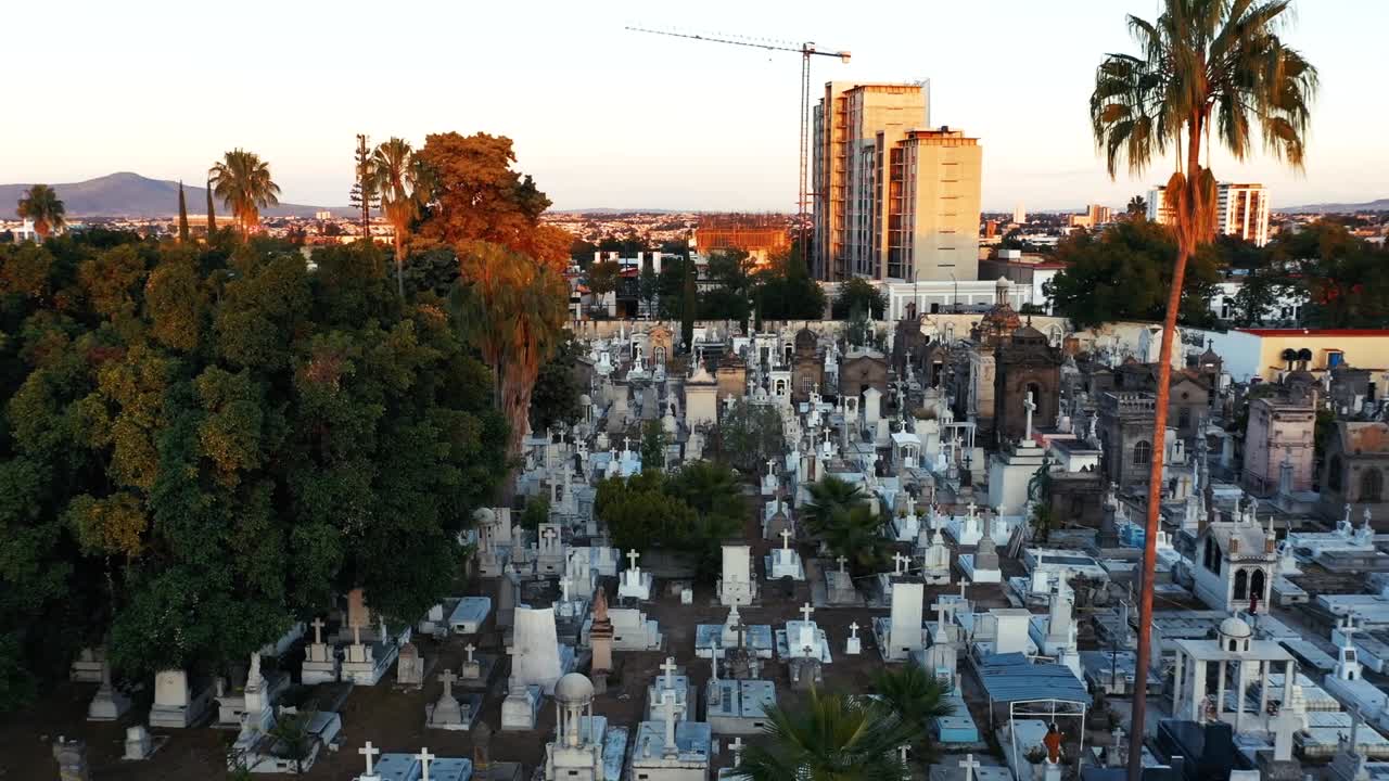 Pante&oacute;n de Mezquit&aacute;n in Guadalajara, Mexico: Historic cemetery with famous tombs, Gothic architecture, and notable mausoleums