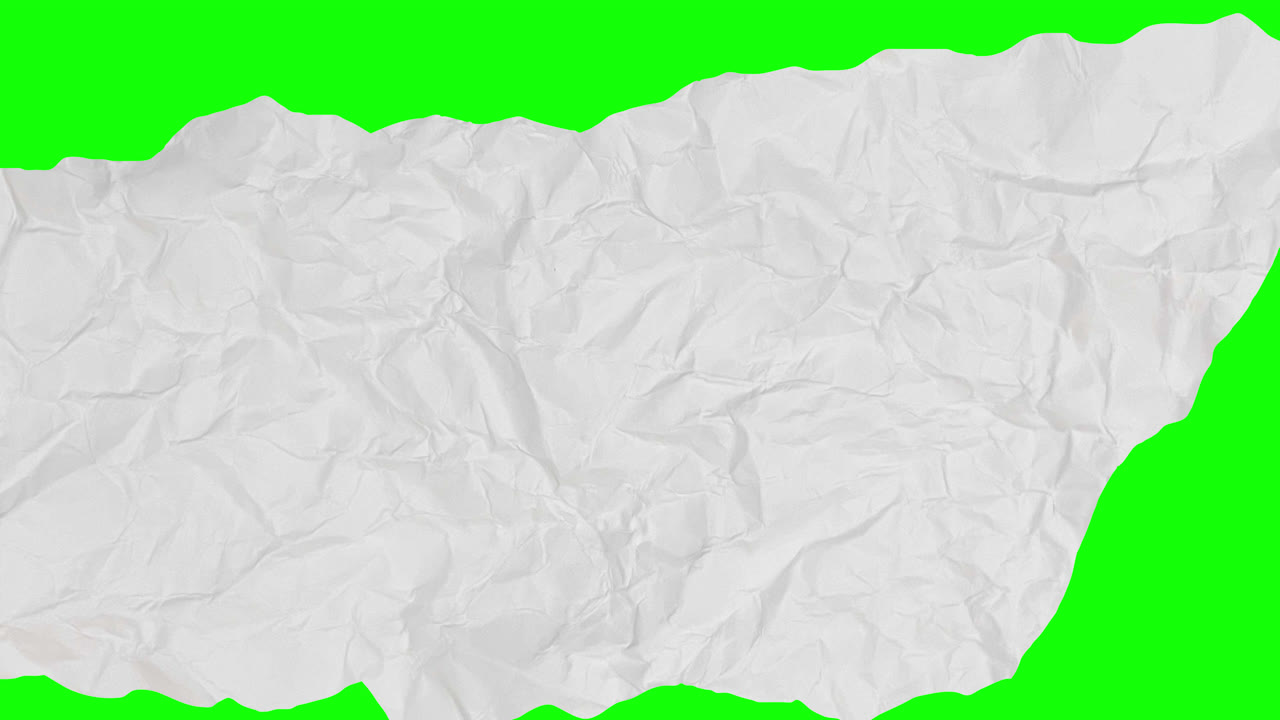 Crumpled Paper Tearing Transition with Green Screen Reveal