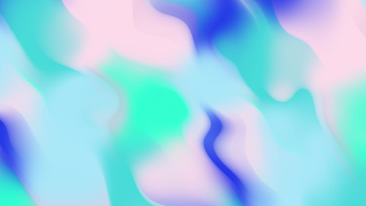 미래의 다채로운 액체의 애니메이션: 수성 액체 배경의 그라디언트