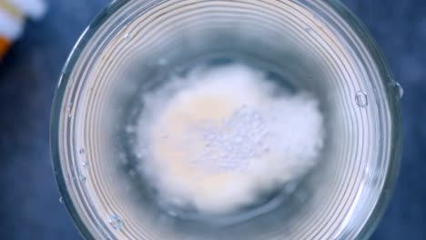 close-up of a glass of fizzy water