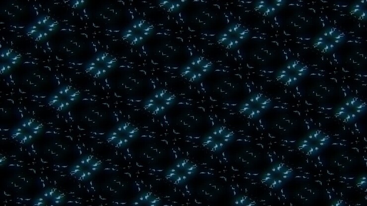 Blue square grid pattern forms diamond shape