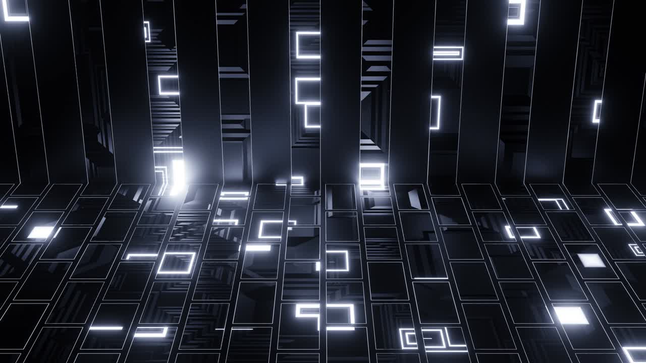 VJ Loop animation of white running lines.