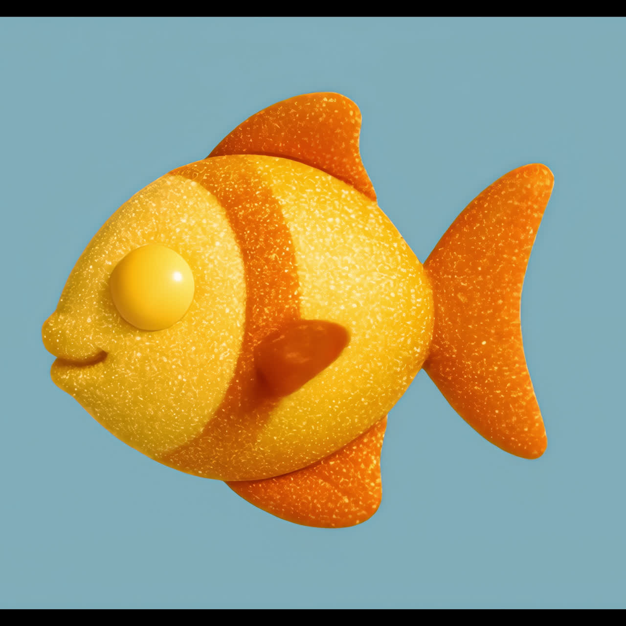 Animazione di illustrazione di pesce in stile cartone animato isolata, video 4K trasparente, canale alfa, ProRes