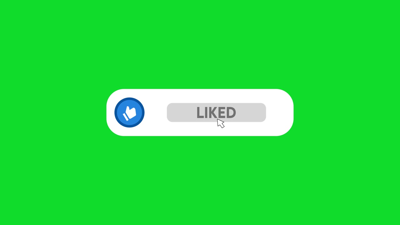 Liked button animation on green screen