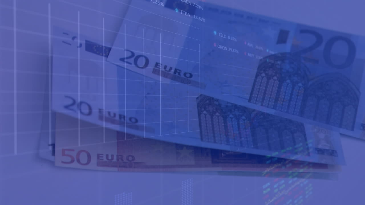 Animasjon av databehandling over pengesedler