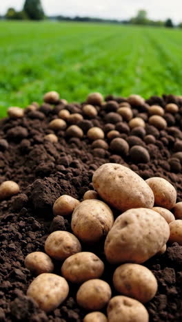 potatoes in the soil