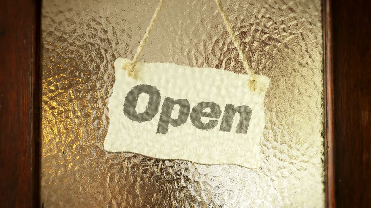 Closed to Open Sign Title Screen