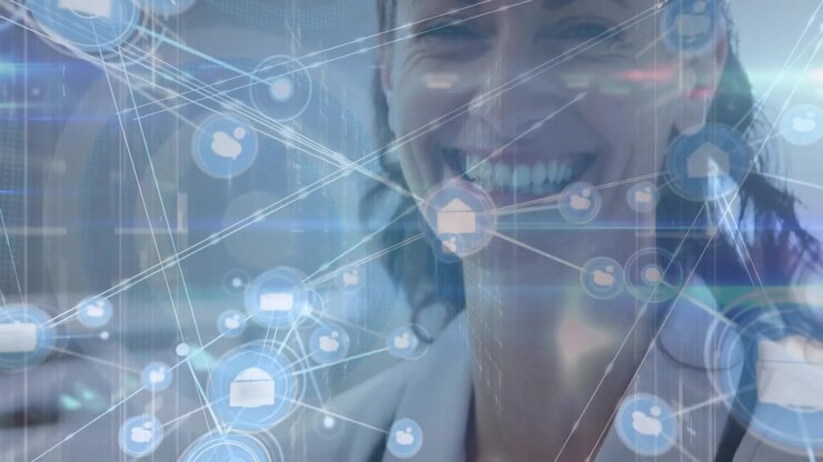 Medico con tablet che mostra la connettività globale tramite tecnologia digitale.