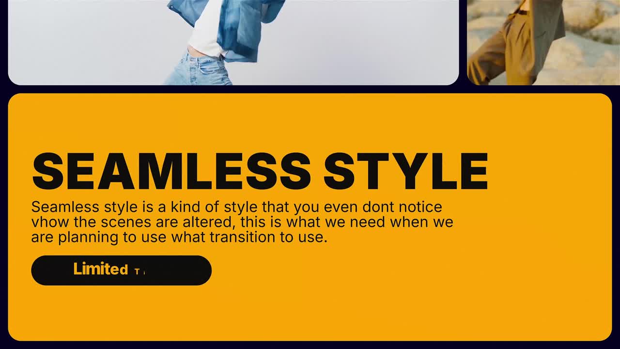 Colorful split screen slideshow for creative comparisons and dynamic visuals