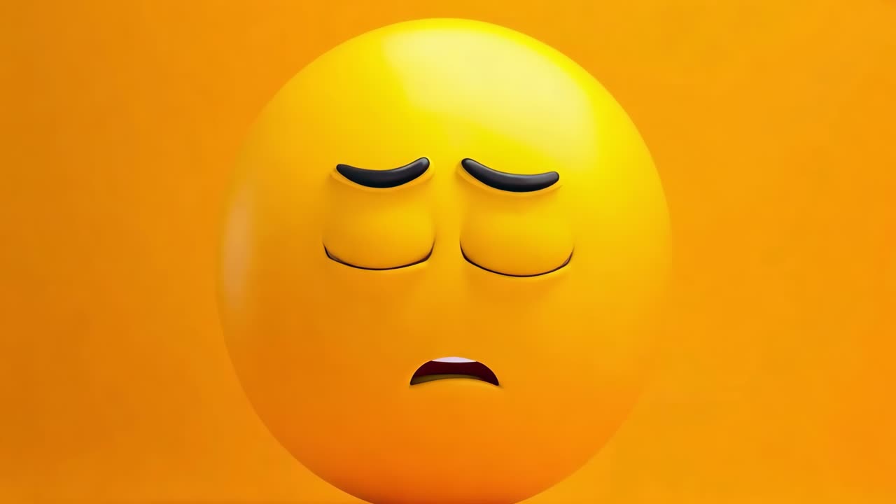 얼굴 에 슬픈 표정 을 가진 노란색 미소 얼굴