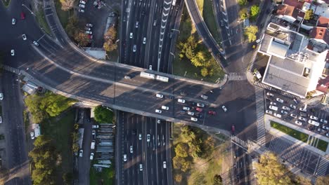 Junction-over-Pan-Americana-Highway-in-Buenos-Aires,-Argentine