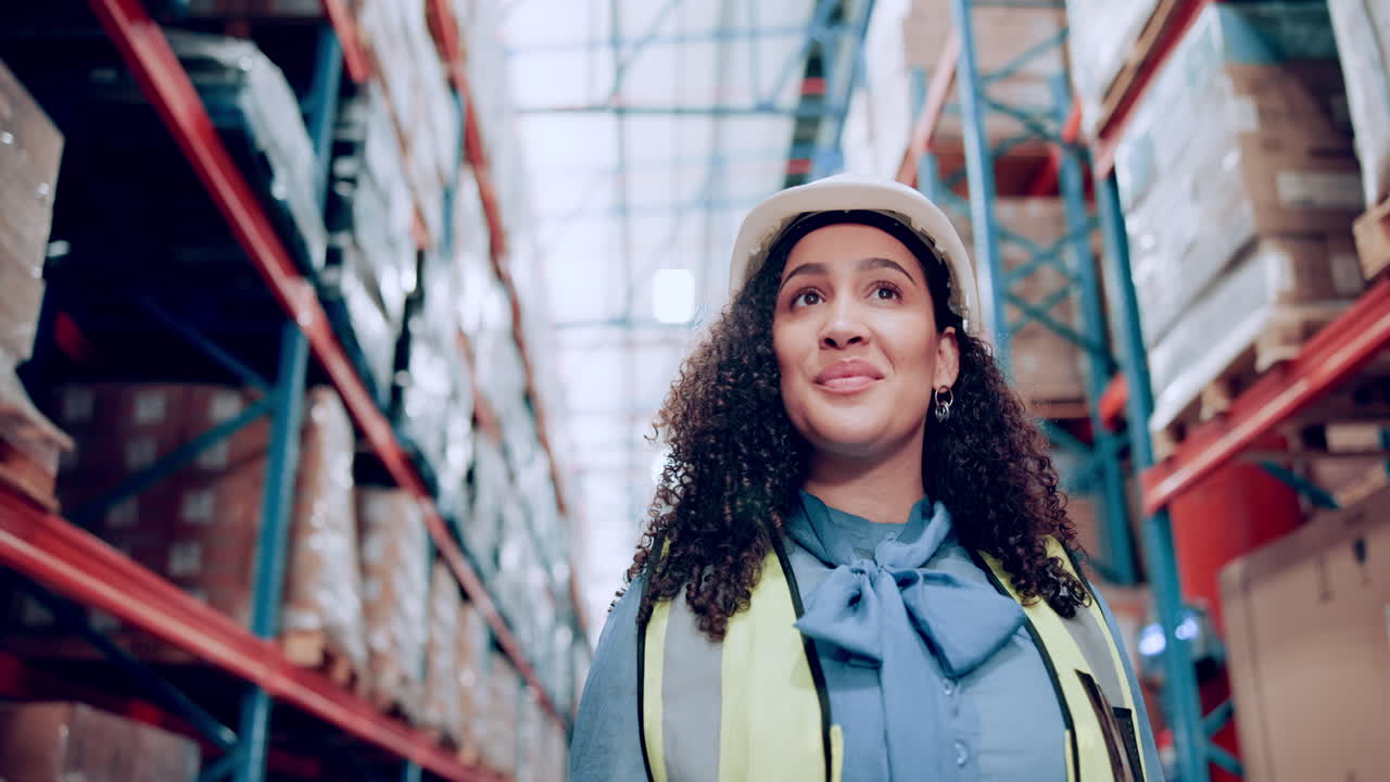 Woman Worker in Warehouse