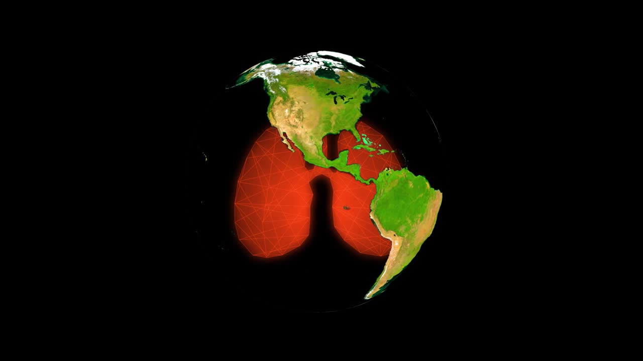 animación abstracta de la contaminación global de la tierra