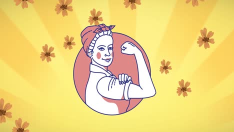 animación de una mujer fuerte, sobre el poder de volar