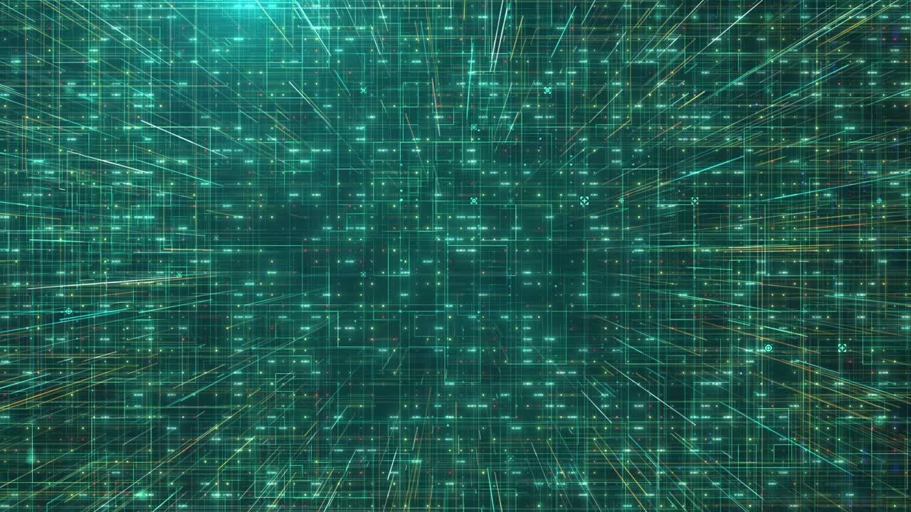 Big Data background with motion lines and random binary numbers and code