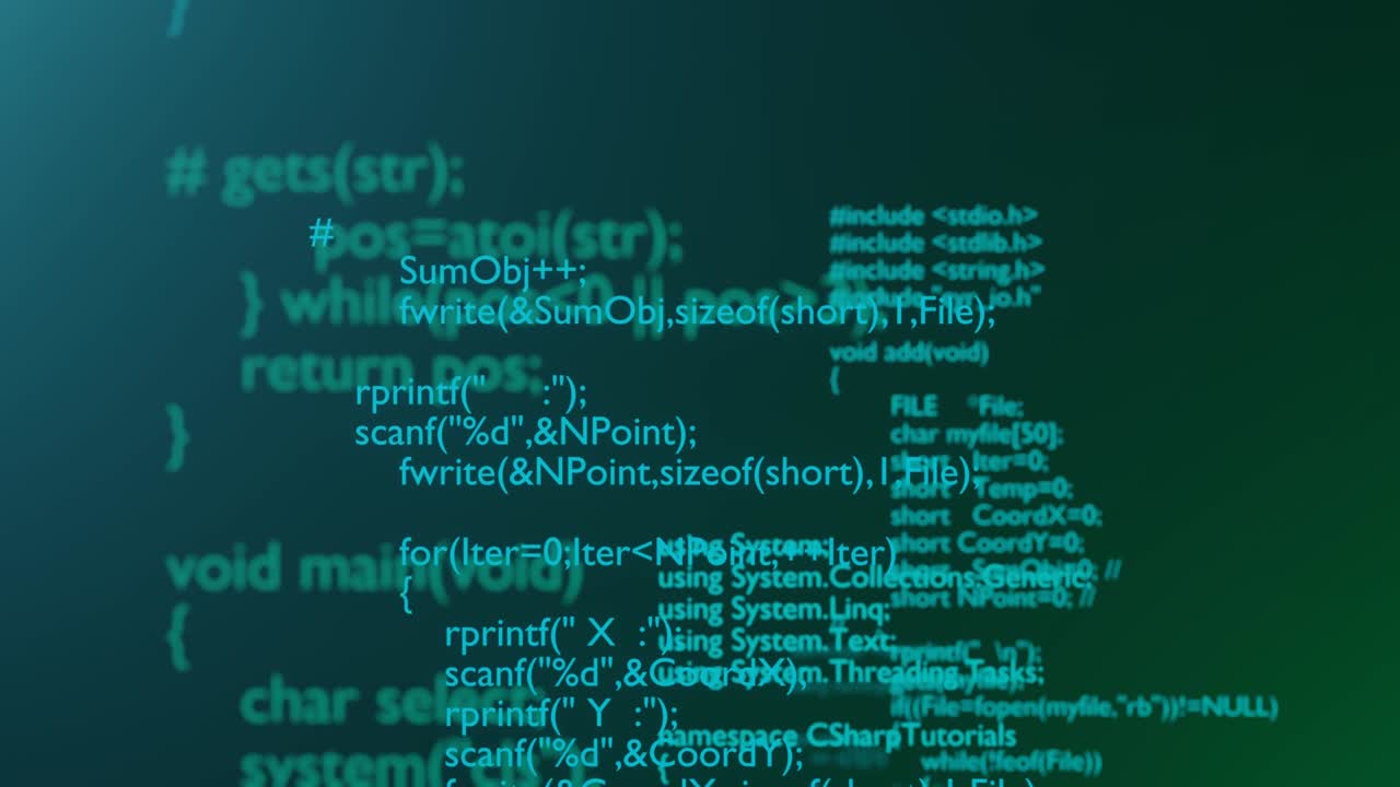 Programming code. Programming language strings. Programming concept. Coding.